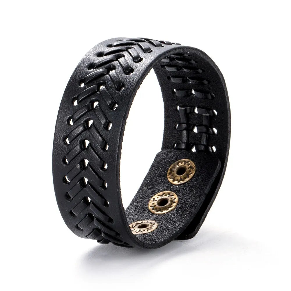 Leather Bracelet - Wide